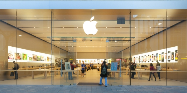 An Apple Store from the outside.
