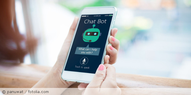 A phone with a chatbot.