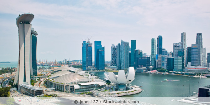 The port of Singapore.